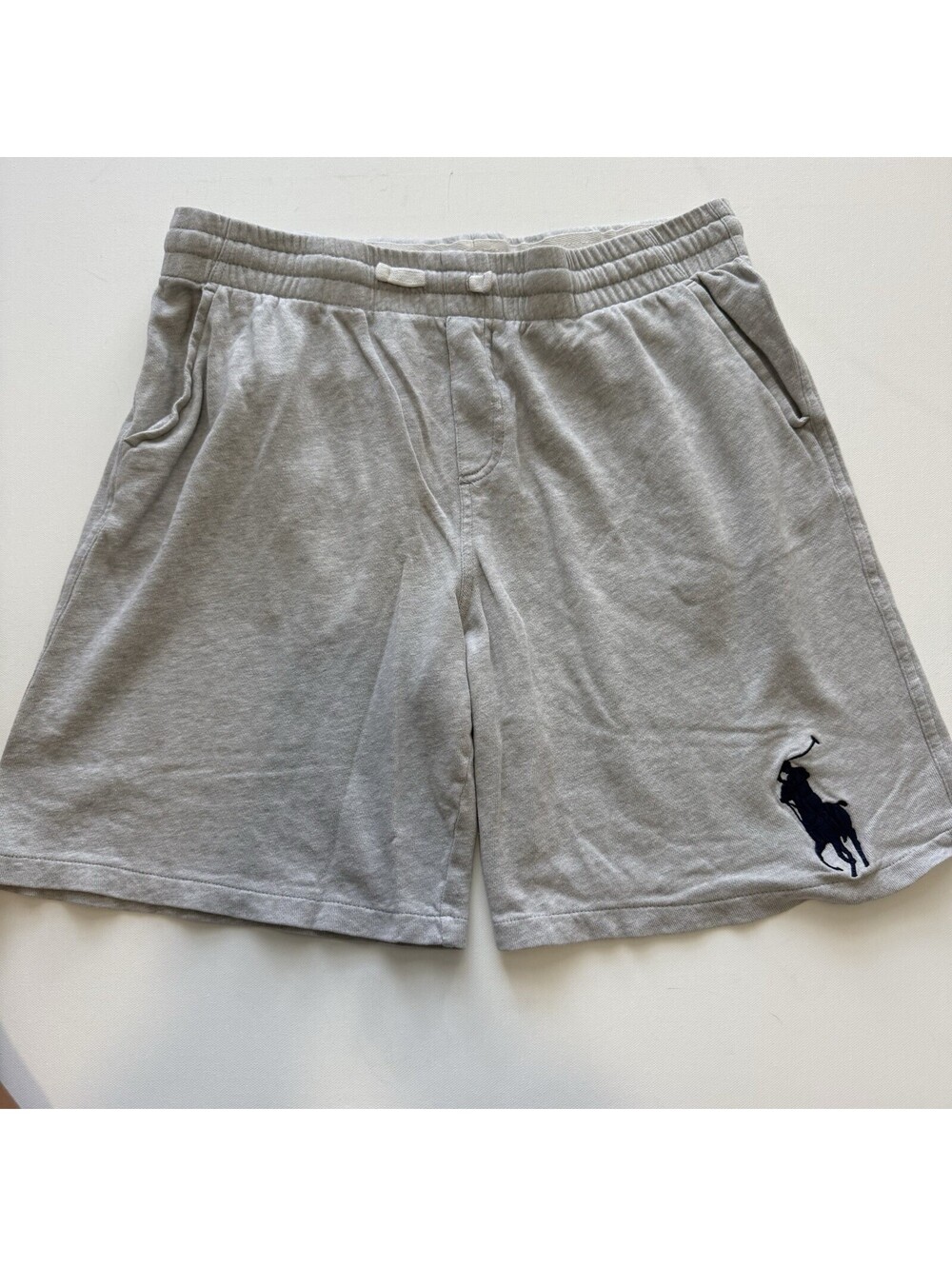 Polo Ralph Lauren Boys XL 18-20 Big Pony Sweat Shorts Gray Drawstring